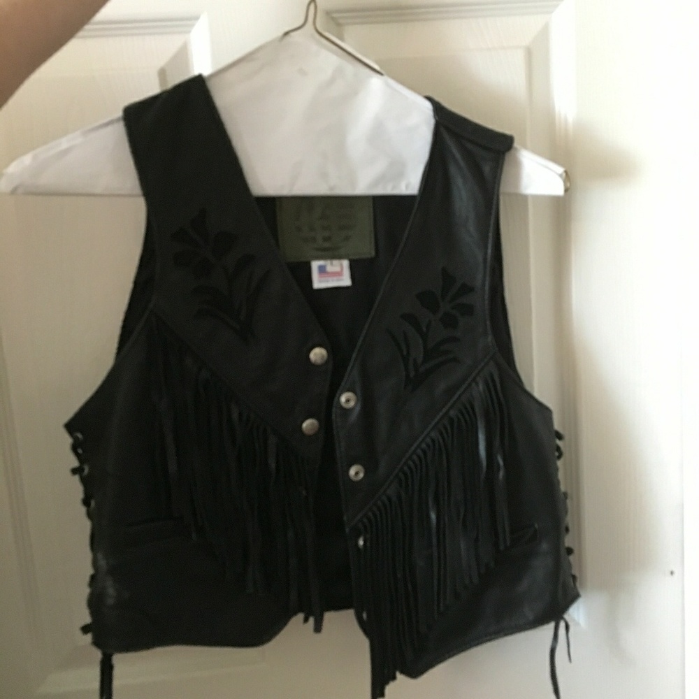 Woman's leather vest
